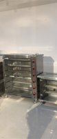 Rôtissoire à poulet rotative à gaz commerciale en acier inoxydable