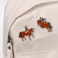 Broche en émail pour club d'équitation, équitation, dressage, concours d'obstacles, badge de compétition