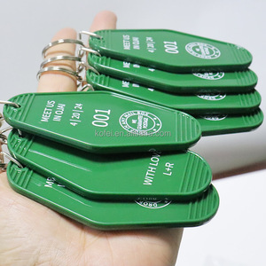 Thời trang tùy chỉnh khách sạn Key holder Vintage Key tag khách sạn motel Keychain màu trắng cổ điển motel Móc chìa khóa - Product Image 2