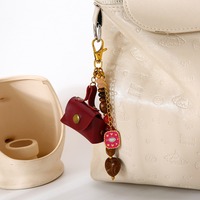 Accessoires DIY Bijoux Acier Zircon Yeux Maléfiques Rose Bleu Pendentifs Pierre Acrylique Breloques de Sac en Cuir Porte-clés