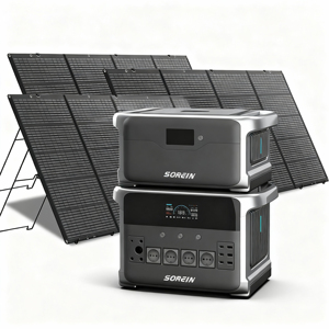 Estación Solar Portátil Sorein de 3000W con Paneles, Carga para Auto, Entrada de CA de 2000W, Batería de 2160Wh, Linterna y Compresor de Aire - Product Image 1