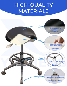 Tabouret ergonomique de dentiste avec coussin en forme de selle, mobilier médical pour clinique, laboratoire et bureau - Product Image 5