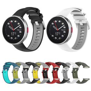 Pulsera de repuesto para reloj inteligente Polar <span class=keywords><strong>Vantage</strong></span> <span class=keywords><strong>V2</strong></span>, correa de reloj de silicona deportiva de dos colores - Product Image 1