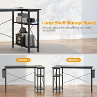 Plateforme de bureau gaming OEM surélevée pour écran, motif fibre de carbone, avec porte-gobelet et support casque, structure en acier, table d'ordinateur