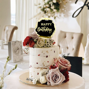 ท็อปเปอร์เค้กอะคริลิคพิมพ์ลาย UV รูปน้ำผึ้งและน้ำหวาน สำหรับตกแต่งงานปาร์ตี้ - Product Image 3