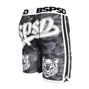 European American Trend Geometric Pattern Men's Sports <strong>Boxer</strong> Shorts Mid-Rise Extended Length Silky Breathable Anti-Bacterial - Product Image 3