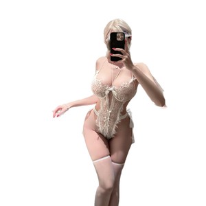 Lemon Story Body en dentelle à dos araignée pour femme, lingerie sexy extensible, push-up pour petite poitrine, sans manches - Product Image 5