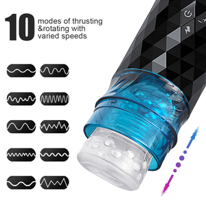 10 velocità telescopico e rotante maschio masturbatore tazza morbido Silicone figa giocattoli sessuali massaggiatore elettrico giocattoli sessuali