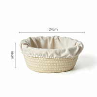 Ensemble de paniers à pain en rotin tressé faits à la main, avec bol de levage en coton et lin pour la pâte à pain et la cuisson