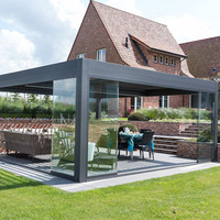 Direct usine OEM 3x3, 3x4, 4x4, 6x4 mètres Pergola à persiennes extérieure moderne en alliage d'aluminium bioclimatique