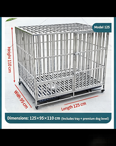 Cage pour chien de grande taille en acier inoxydable épaissi de qualité supérieure, pliable, imperméable, pour <span class=keywords><strong>berger</strong></span> allemand et <span class=keywords><strong>malinois</strong></span> - Product Image 4