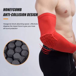 1 pièce Manchon de protection élastique pour bras et genou en mousse alvéolée, pour basketball et volleyball, avec soutien professionnel - Product Image 3