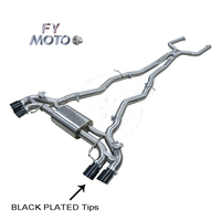 Système d'échappement Catback avec embouts noirs pour BMW M5 F90 S63 4.4T Valvetronic