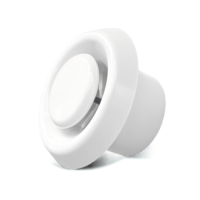 Système d'air frais ABS haut de gamme Texture porcelaine Plafond moderne Flux d'air réglable Disque en plastique Sortie d'air Évent d'admission d'échappement