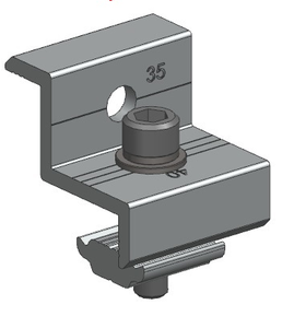 Монтажный зажим для солнечной батареи для крыши и заземления алюминиевого профиля
