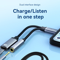 Veggieg 2-in-1 USB 3.1 Typ C USB-C zu 3,5mm Aux Audio Kopfhörerbuchse PD Ladekabel Adapter