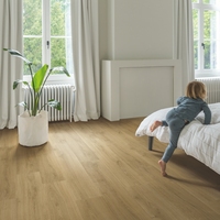 Suelo de Vinilo SPC con Núcleo de Piedra 100% Virgen, Capa de Desgaste de 5mm+0.3/0.5mm + Capa de Ixpe de 1/1.5mm, Resistente al Agua, para Baños