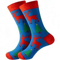 Chaussettes en coton pour hommes tendance, chaussettes à motif jacquard sur le thème de Noël, multi-styles, pour un usage quotidien et pour les fêtes