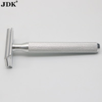 Pisau Cukur Pria JDK OEM Logo Kustom, Pisau Cukur Manual Dua Sisi CNC, Gagang Aluminium Alloy, Berbagai Warna, Kemasan Kustom