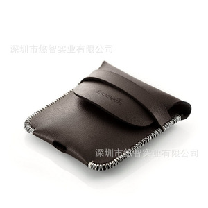 Funda de cuero para batería externa, funda protectora de cuero PU para productos electrónicos, funda de cuero inalámbrica Bluetooth para almacenamiento. - Product Image 5
