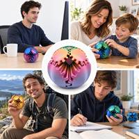 Gear Sphere Desk Fidget Toy Multicolor Rotate Spin Custom Color Sphere Fidget Toy Office Desk