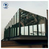 Mur-rideau en verre aluminium coupe-vent à double vitrage réfléchissant pour façade extérieure