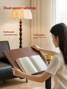 Mesa Móvil Elevadora de Madera, Mesa Auxiliar para Cama, Tablero Dividido Abatible, Mesa de Computadora Neumática, Mesa de Centro - Product Image 4