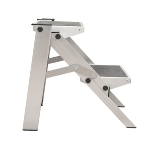 Marchepied pliable double face à 2 marches avec tapis antidérapant en caoutchouc, marchepied portable en aluminium - Product Image 3