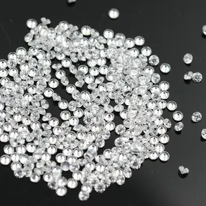 Vente en gros de diamants de mêlée VVS 1.3mm 1.5mm 2.0mm CVD/HTHP diamants synthétiques cultivés en vrac en laboratoire pour la fabrication de bijoux