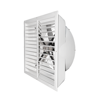 Ventilateur d'extraction axial à persiennes EC de 48 pouces, 6 pales en alliage d'aluminium, volet en treillis d'acier, contrôle par application, 380-480V pour hangar d'élevage