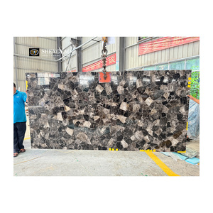 Bán buôn tự nhiên rắn khói quatrz đá khoáng tinh thể nhà bếp đảo Countertop tấm - Product Image 2