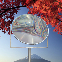 Lentille de Fresnel PMMA conçue sur mesure grande feuille 1000x1000mm avec longueur focale 1000mm haute durabilité fabricant support OEM