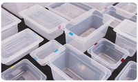 Boîte de stockage fraîche et réfrigérée PAN de qualité alimentaire Conteneurs GN en polycarbonate de marque HM Couvercle Assiette alimentaire transparente de Guangdong
