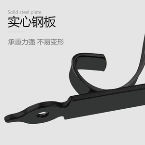 Yingzhan Heavy Duty Wall <b>Bracket</b> Iron <b>Black</b> White Multiple Sizes Space Saving <b>Shelf</b> Support With Installation Kit - Product Image 4