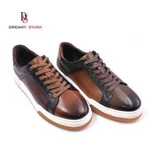 Chaussures de mariage pour hommes en cuir de vache véritable faites à la main avec logo personnalisé Dreamy Strark, couleurs mélangées, confortables, respirantes, style marche, luxe - Product Image 1