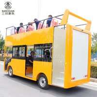 Bus électrique de luxe à deux étages de couleur personnalisée pour les excursions touristiques et les centres de villégiature