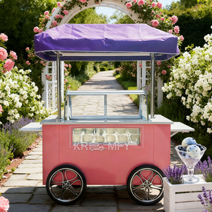 2025 Food Truck Commercial <b>Machine</b> Equipment Display Cabinet Freezer Refrigerator Gelato Popsicle Ice Cream Push Cart - Product Image 3