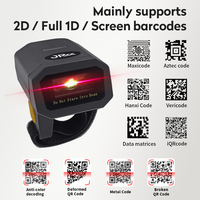 Escáner de anillo de dedo JR Z38 1D con base de carga y escáner inalámbrico de alta velocidad de escaneo codigo barras Bluetooth