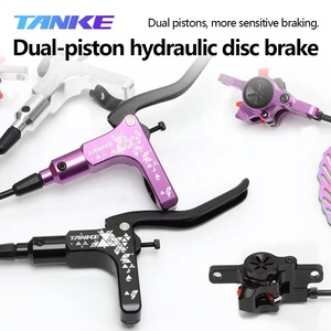 TANKE MTB油圧ディスクブレーキセット160mmローターオイルキャリパープレートマウンテン自転車クランプハンドルバイク二重ピストンオイルブレーキ - Product Image 2