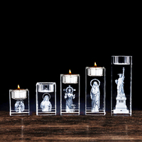 Bougeoirs décoratifs en cristal K9 modernes et personnalisés avec logo, taille personnalisée, gravure laser 3D, impression photo, artisanat