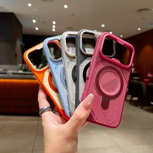 Coque de téléphone magnétique Deep Cherry Armor avec béquille intégrée pour iPhone 18 17 16 15 Pro Max, finition mate, antichoc et refroidissante - Product Image 2