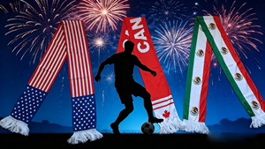 وشاحات مزدوجة الجوانب بالجملة لفريق كرة القدم الوطني بطباعة أعلام أمريكا والمكسيك وكندا لمشجعي كرة القدم - Product Image 6