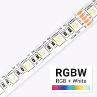Bande LED RGBW en gros de l'usine de Shenzhen, DC12V 24V, 4-en-1 SMD 5050, flexible, RGB + Blanc, certifiée CE RoHS