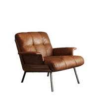 Canapé inclinable individuel de style italien, chaise Daiki d'inspiration vintage, chaise longue, mobilier de maison en bois massif de style villa pour bureau
