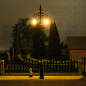 LQS78HO-Lámpara LED de <span class=keywords><strong>calle</strong></span> de dos cabezas, modelo de tren de <span class=keywords><strong>ferrocarril</strong></span>, escala 1:87 HO, 136mm - Product Image 3