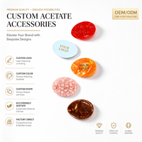 Pince à cheveux élégante personnalisée Ume Factory, en acétate brillant, simple, pour franges et cheveux latéraux, mignonne et polyvalente, cadeau, vente en gros