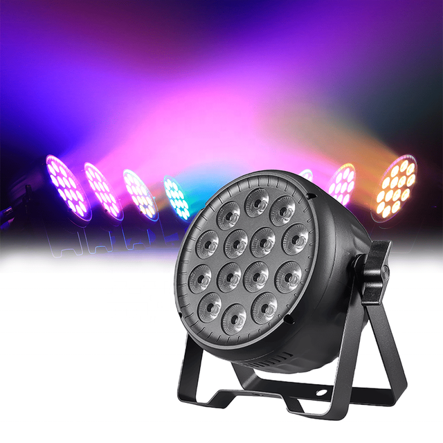 Professional 14X15W RGBW LED Disco Lights Aluminum Mini Par Can for Wedding DJ Christmas Stage Slim Par Light Beam Effect