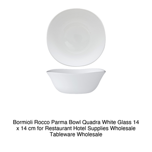 Bol carré Parma 14 × 14 cm en verre blanc Bormioli Rocco - Product Image 2