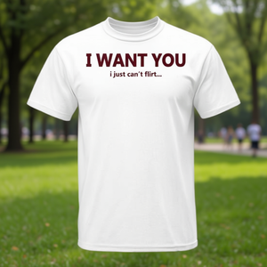 Camiseta con Frase 'Quiero Contigo, Pero No Puedo Coquetear', Ropa Promocional - Product Image 3