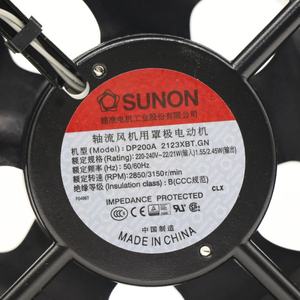 Ventilador Axial SUNON DP200A 2123XBT.GN 120x120x38mm 220-240VAC 0.14/0.12A 22/21W 2850/3150RPM 97/117CFM OEM con Rodamiento de Bolas para Refrigeración de Gabinetes - Product Image 6